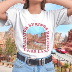 radiator springs racers cars land t-shirt