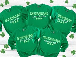 funny matching st patricks day sweatshirts, shenanigans coordinator irish green sweater saint patricks day 2023, st patt