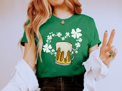 funny st patricks day shirts, st pattys shamrock shirt for beer lovers, four leaf clover genderneutral clothing, lucky p