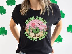 funny st patricks day cowgirl shirt, western st pattys day country shirt women, cowboy saint patricks day party outfit,