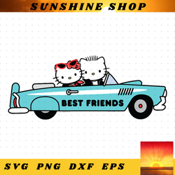 hello kitty dear daniel best friends classic car 1950_s png download copy