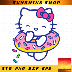 hello kitty donut sprinkles floaty summer swimming png download copy