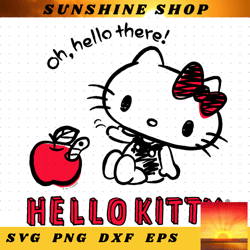 hello kitty hand sketched art hello there tee shirt copy