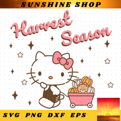 hello kitty harvest season pumpkin wagon png download copy