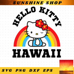 hello kitty hawaii rainbow tee shirt copy