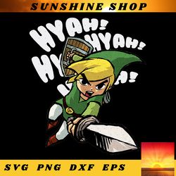 legend of zelda hyah! link sword swing graphic png, digital download, instant png, digital download, instant 1