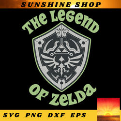legend of zelda hylian shield green font png, digital download, instant 1