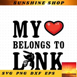 legend of zelda my heart belongs to link graphic png, digital download, instant png, digital download, instant