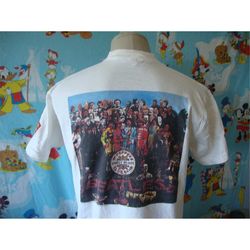 vintage 90s the beatles sergeant peppers 25th anniversary 1992 band tee white t shirt l