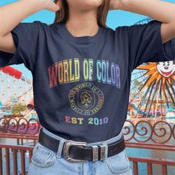 world of color college style t-shirt