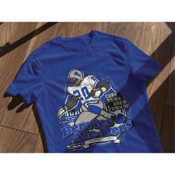 barry sanders lions fake craft beer label t-shirt