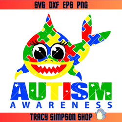 autism awareness shark svg, shark puzzle piece svg, autism