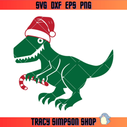 dinosaur wearing santa hat svg, dinosaur kids svg, santa t-rex svg