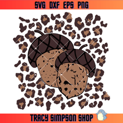 fall acorns svg, leopard print acorns svg, fall svg (1)