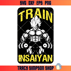 motivational train insaiyan svg, fitness svg, anime