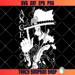 one piece anime svg, ace svg, portgas d. ace svg, manga