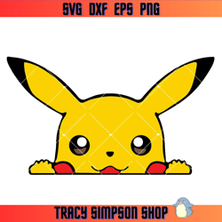 pikachu peeking svg, pikachu peekaboo svg, pokemon svg