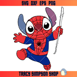 spider man stitch svg, stitch superhero svg, cute stitch svg