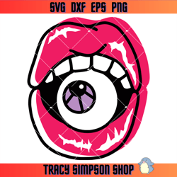 spooky lip svg, eye ball svg, retro lip svg, spooky