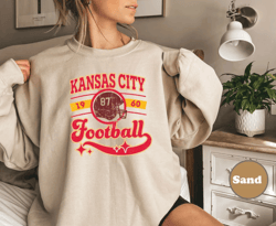 kansas city vintage style sweatshirt crewneck, kansas city football unisex sweatshirt and hoodie, kansas city fan gift