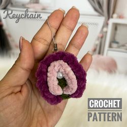 crochet pattern keychain vagina toy - amigurumi tutorial pdf file