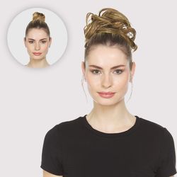 rose bun hair scrunchie