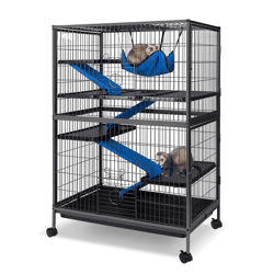 5-tier deluxe chinchilla, ferret cage with hammock accessory and removable tray