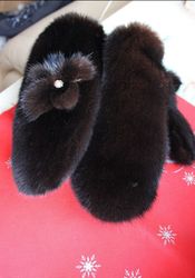 mink mittens winter clothes fur mittens russia
