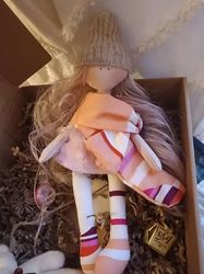 waldorf doll handmade rag doll toy, interior doll, gift for girl