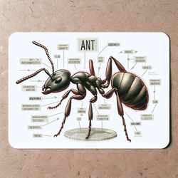 sticker featuring a detailed illustration of a ant image of an educational
