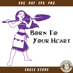 born to your heart svg, born to the sea svg, tamatoa svg