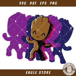 groot dance figure svg, cute baby groot svg, groot superhero