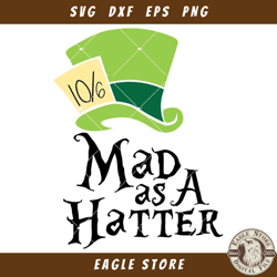 mad hatter svg, alice quote svg, alice in woderland svg