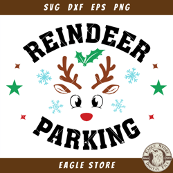 reindeer parking svg, boy reindeer svg, girl reindeer svg