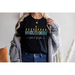 hanukkah menorah shirt, hanukkah holiday shirt, jewish gift tee, festival of light shirt, jewish festival, menorah, jewi