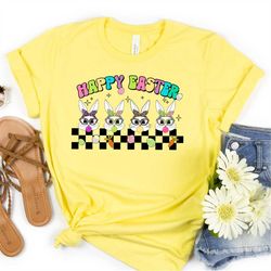 happy easter shirt, happy easter bunnies shirt, bunny shirt, easter bunny shirt, cute easter shirt, leopard bunny shirt,