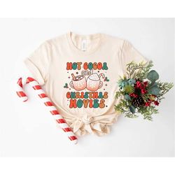 hot cocoa christmas movie shirt, hoodie retro christmas sweatshirt, christmas things shirt, reindeer christmas movie shi