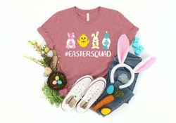 easter squad shirt, easter crew shirt, easter matching kids shirt, easter matching family shirt, easter bunny gnome chic