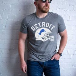 lions football helmet inspired unisex shirt, football fan, detroit michigan, michigan shirt, retro shirt, boho shirt, gi