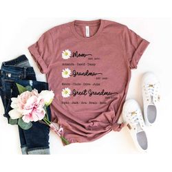 personalized great grandma shirt, great grandma gifts for mothers day, baby announcement, great grandma tshirt, baby sho