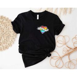 rainbow heart pride shirt, pride shirt, gay rainbow shirt, lgbt shirt, lesbian shirt, gay pride shirt