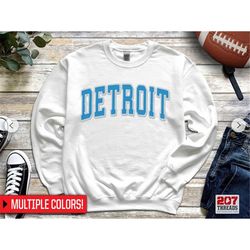 retro vintage detroit sweatshirt, distressed detroit crewneck sweater, sunday funday gameday tailgater sports fan colleg