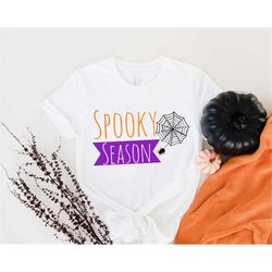 spooky season shirt, halloween shirt, spider shirt, halloween shirt, spooky shirt, halloween, halloween party, cute hall