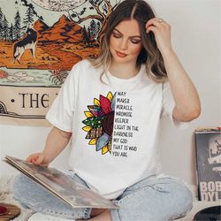 sunflower shirt, christian shirt, religious shirt, inspirational shirt, thankful grateful blessed shirt for her, bible s