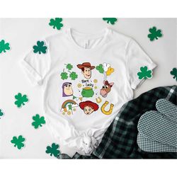 toy story st patricks day shirt, retro disney st patrick day shirt, woody, buzz lightyear, shamrocks shirt, happy st pa