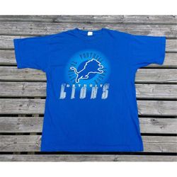 vintage  perfectly faded 1994 detroit lions t-shirt made in usa xl