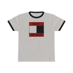 dommy the finger short-sleeve unisex ringer t-shirt