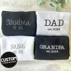 embroidered personalized sweatshirt for dad, gift for dad, unique gift ideas for dad, dad gift, christmas gift, fathers