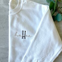 monogram sweatshirt, personalized sweatshirt, custom sweatshirt, custom name sweatshirt 1