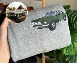 custom embroidered car sweatshirt embroidered custom car from your photo crewneck shirt personalized car sweatshirt dad